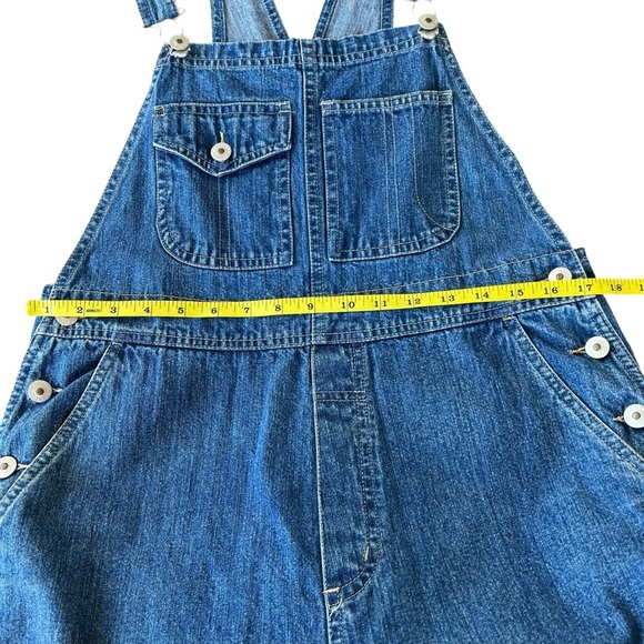VTG 90s Y2K Xhilaration Cotton Denim Bib Overalls Medium Wash Pockets GUC Medium - Picture 6 of 9